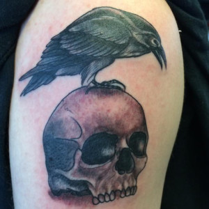 raven and skull